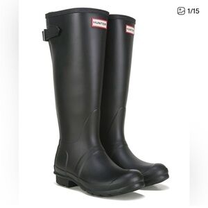 NWT Hunter Black tall Women's Rain Boots